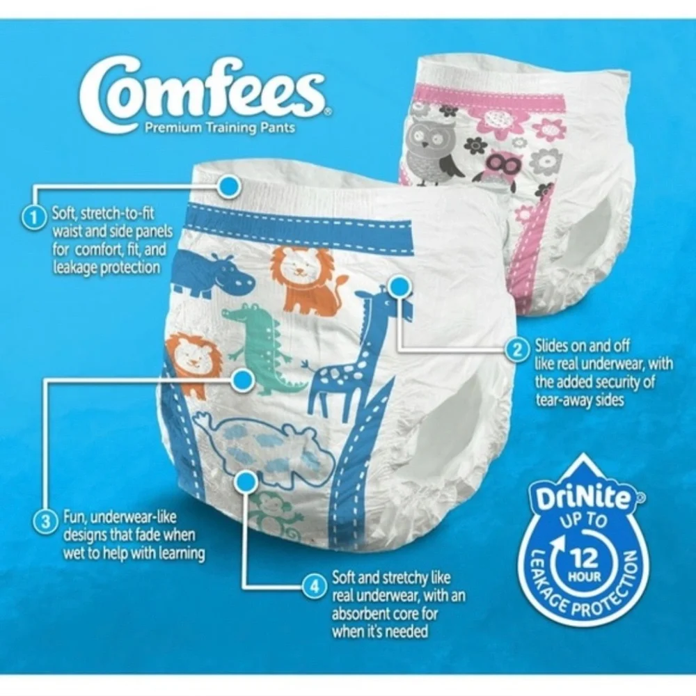 4T-5T Comfees Pull Up Diaper 2 Packs of 19